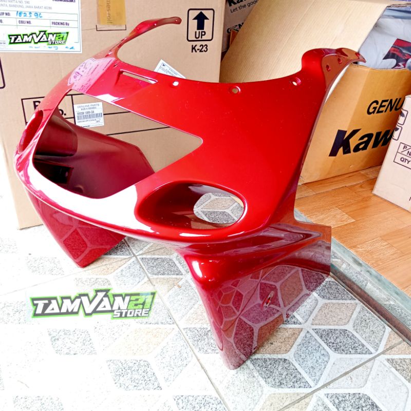 BODY FAIRING DEPAN NINJA RR OLD ZX MERAH MAROON KGP