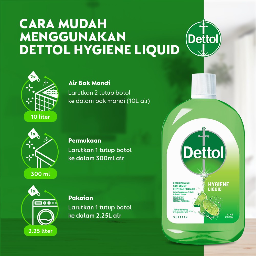 DETTOL HYGIENE LIQUID LIME DISINFEKTAN 200 ML, 500 ML