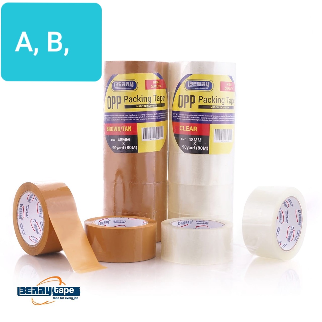 

LAKBAN BOPP 48MM BERRY/PLAKBAN BENING/PLAKBAN COKLAT