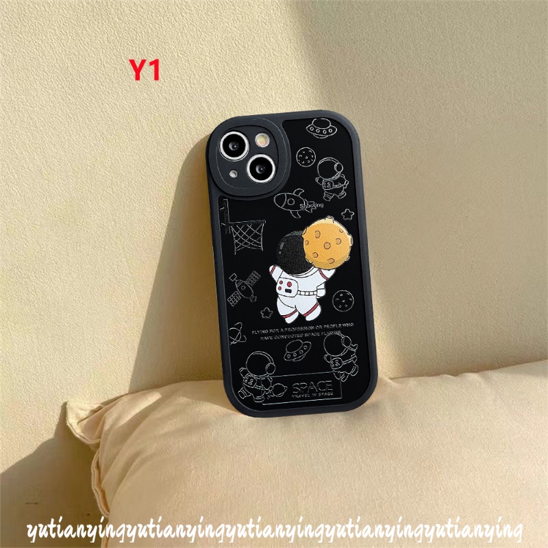 Case Kartun Lucu Realme C53 C55 10 Pro Plus C35 C21Y C17 C15 C2 C12 C11 C31 C25Y C20 C30 C25s C21 C3 Gt5 6i 5i 9i 7i 6 6s 8Pro 8i 5s 5 8 Astronot Trendy Brand NASA Sarung Soft Cover