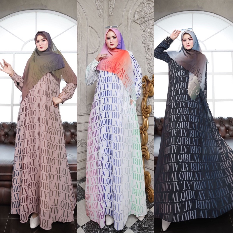 Gamis syari original by alqiblat - gamis ceruty - gamis kekinian - gamis terbaru alqiblat
