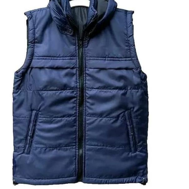 rompi murah sepeda vest parasut tebal gunung - Biru, M
