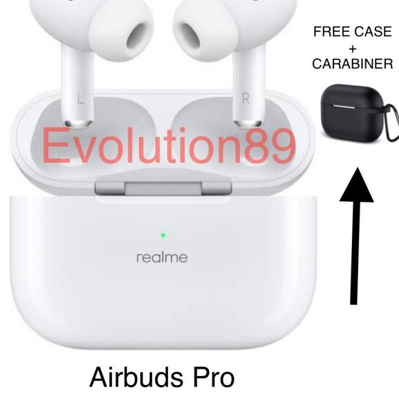 Headset Bluetooth Realme TWS Airbuds Free silikon Earphone Handsfree - Airbuds