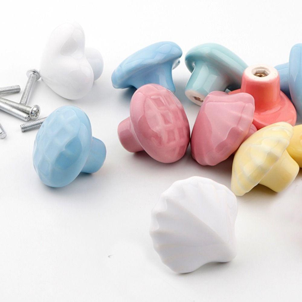 [Elegan] Knob Lemari Warna Warni Tahan Lama Shell Idyllic style Pegangan Pintu Lemari Anak