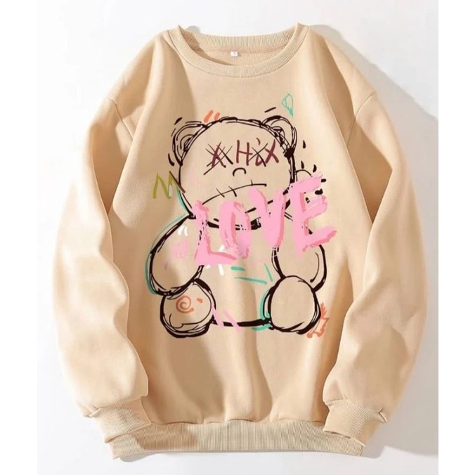 LOVE BEAR SWEATER BASIC OVERSIZED