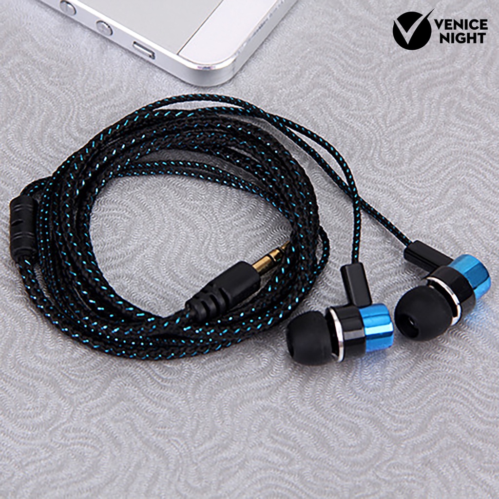 (VNEP) (Berkabel) Earbud High Fidelity Noise Cancelling Earbud Gaming In-Ear Olahraga Stereo 3,5mm Ringan untuk Berlari