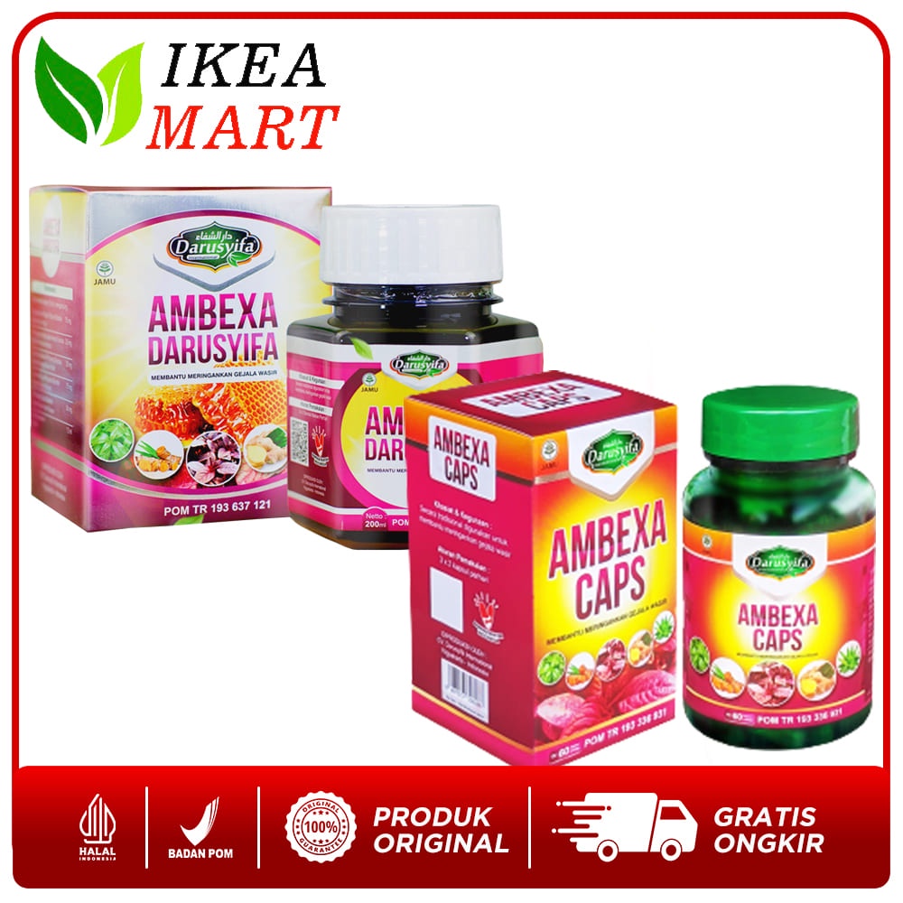 AMBEXA - Obat Wasir & Ambeien Madu AMBEXA plus Kapsul AMBEXA Ekstrak Daun Ungu Darusyifa