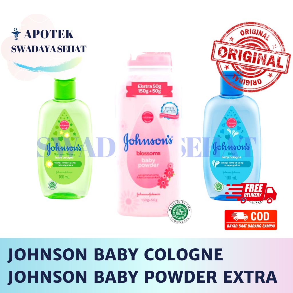 JOHNSON BABY COLOGNE 100ML BLOSSOMS POWDER 150GR+50GR Brisa Summer Happy Berries - Parfum Minyak Bedak Bayi