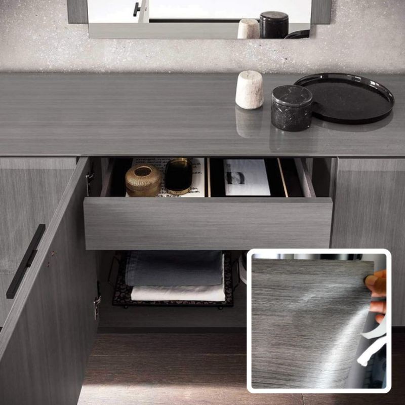 stiker dinding dapur meja kayu triplek wallpaper wallsticker motif marmer dan serat kayu