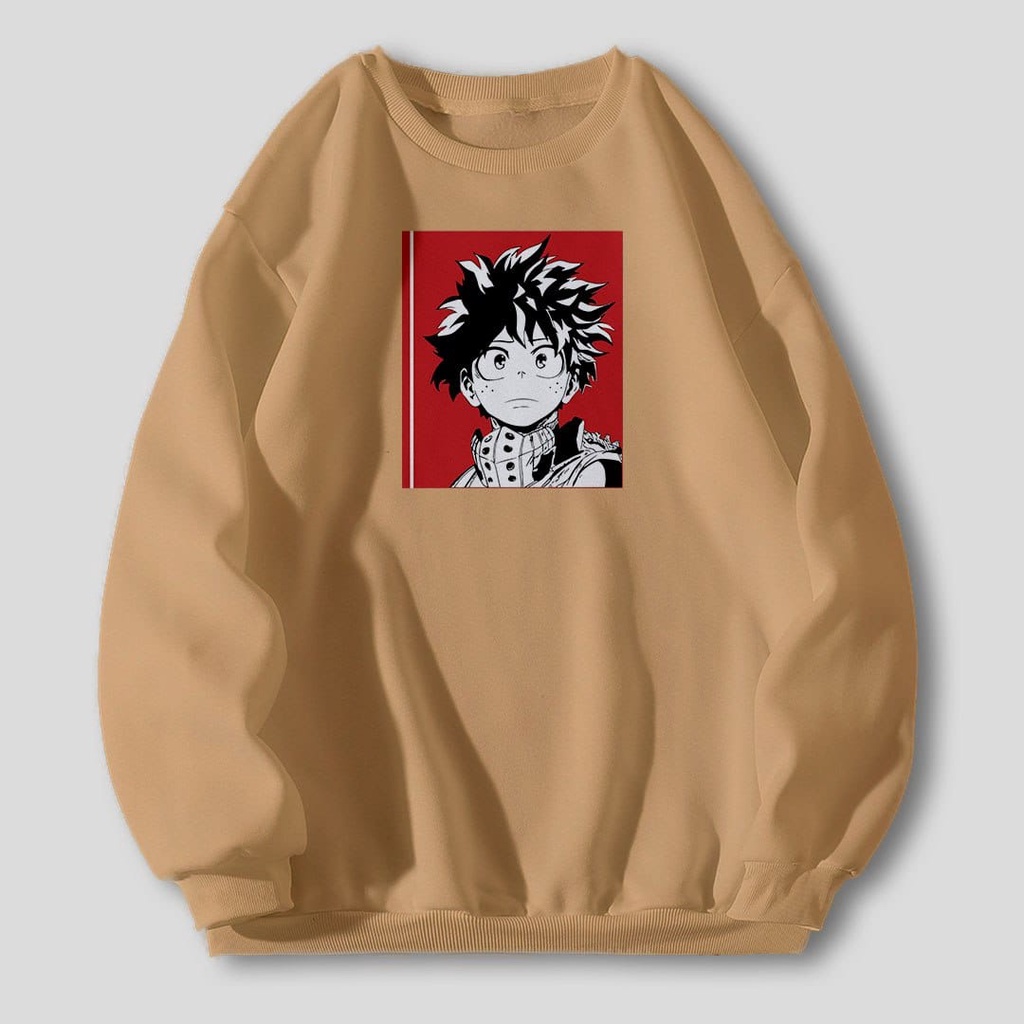 ANIME SWEATER UNISEX OVERSIZE MIDORIYA / ATASAN SWEATER UNISEX SIZE M TO XXL PREMIUM FLEECE TEBAL HALUS TERBARU'