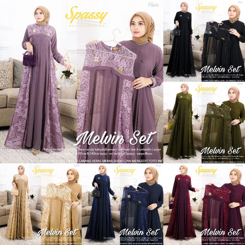 [READY STOK] MELVIN MAXY SET Galaxy + Jodha + Azirra maxy set + FAISYA + helena ORI SPASSY siap kiri