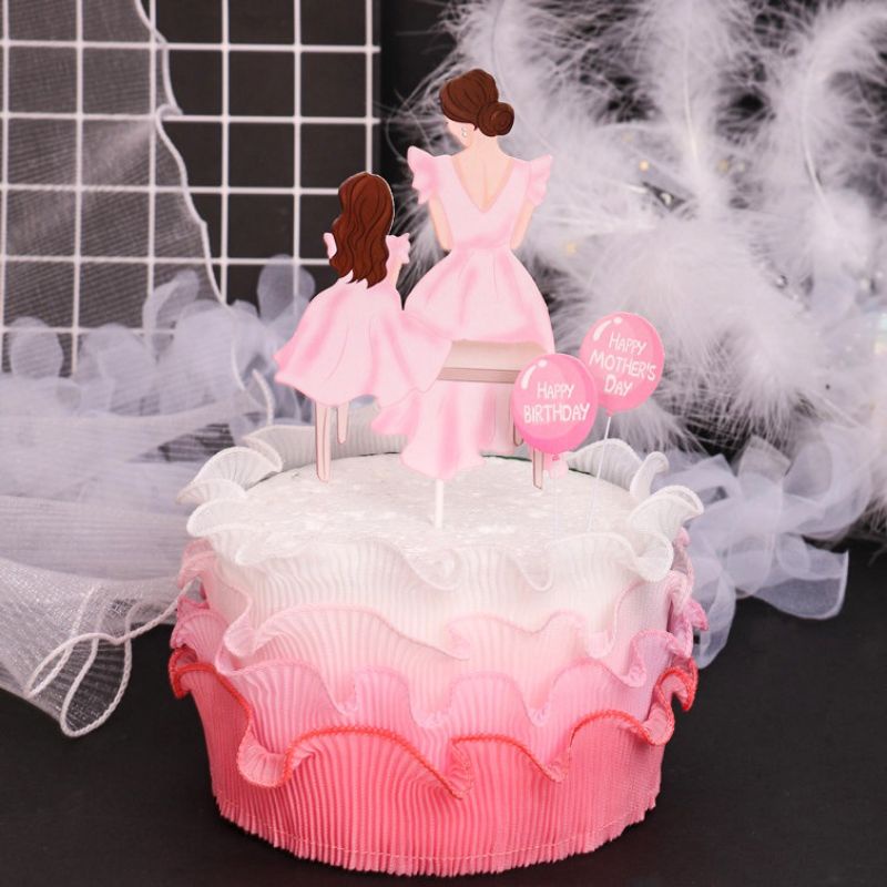Jual CAKE TOPPER HAPPY BIRTHDAY MOTHERS DAY MAMI MOMMY MAM BUNDA