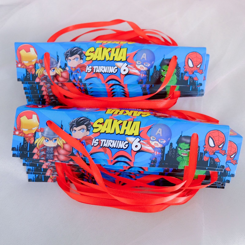 

Avengers Chibi Kemasan Goodie Bag / Hampers / Bingkisan Ultah / Kantong Snack / Alat Tulis