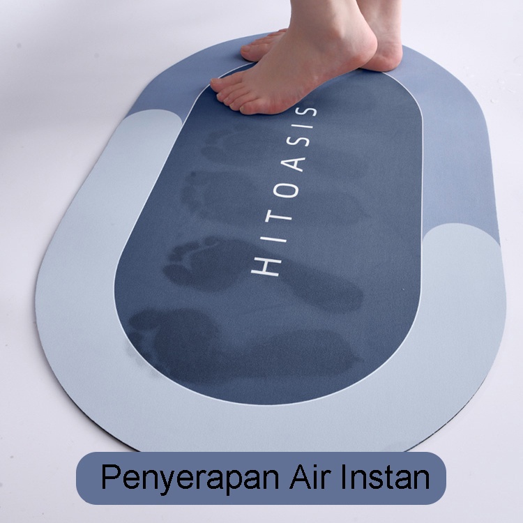 BV.ID KP931 Keset kaki Anti Slip Serbaguna Serap Air Anti Bakteri Diatomite Keset Kamar Mandi