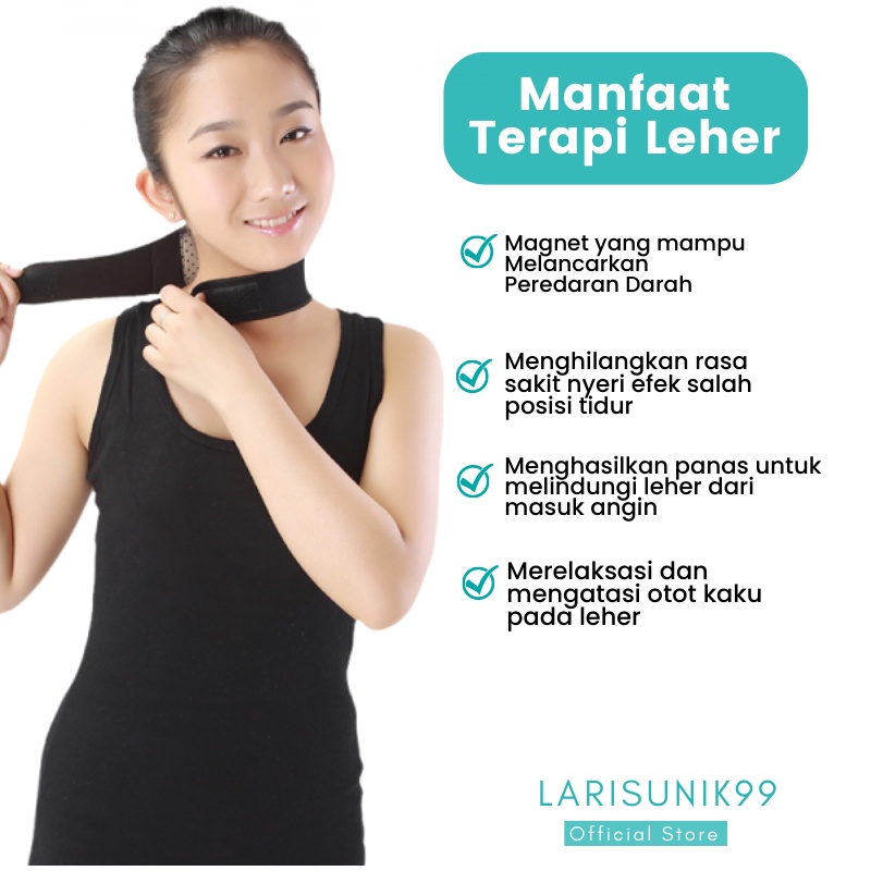 Sabuk Leher Magnetic Alat Terapi Koyo Leher Melancarkan Peredaran Darah Sabuk Terapi