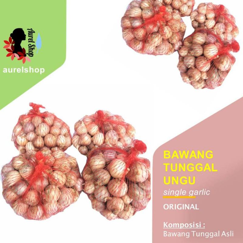

1kg Bawang Putih Tunggal Lanang kulit Ungu Original Promo Solo Garlic