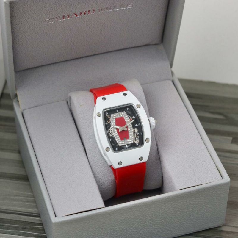 Jam Tangan Wanita RM Richard Mile Ladies Tali Merah - Jam Tangan Wanita Super Mewah Dan Elegan