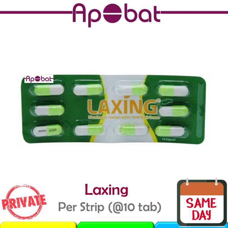 - ApObat - Laxing Kapsul isi 4 / 10 Kaplet Pelangsing Badan Melancarkan BAB Tablet Laksing Pil Kapsu
