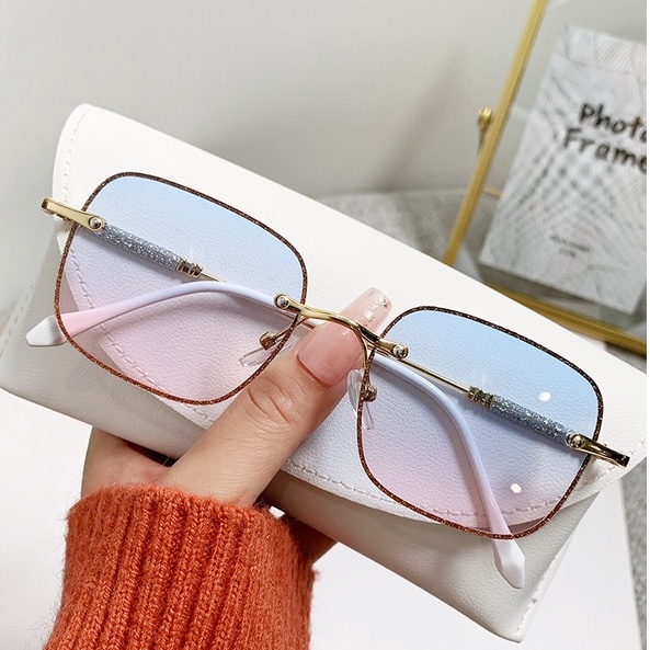 Kacamata Hitam Tanpa Bingkai Untuk Pria Dan Wanita