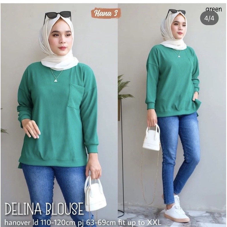 1284 atasan blouse wanita bahan hanover merk clarke