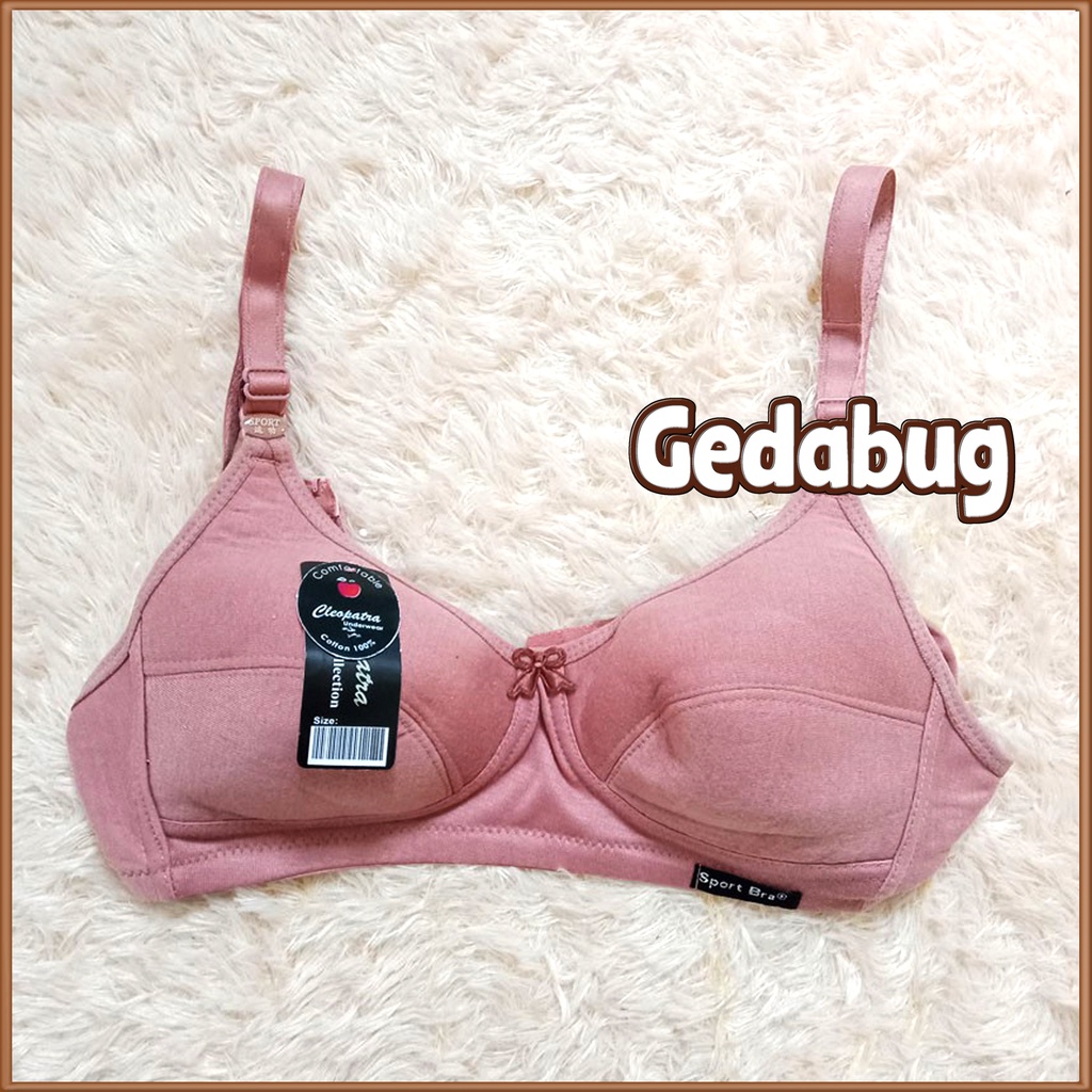 Bh Bra Sports Polos Cleopatra / Bh Wanita Dewasa tanpa busa Kancing 2 - gedabug