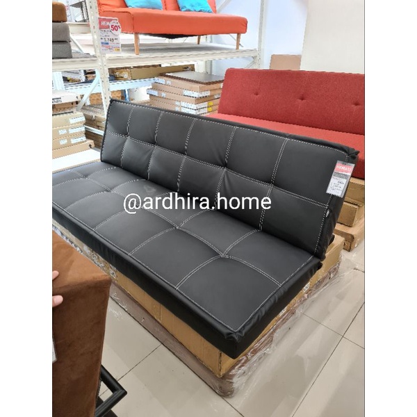 Selma Gotham Sofa Tidur Kulit - Hitam  sofa lipat sofabed sofa bed murah