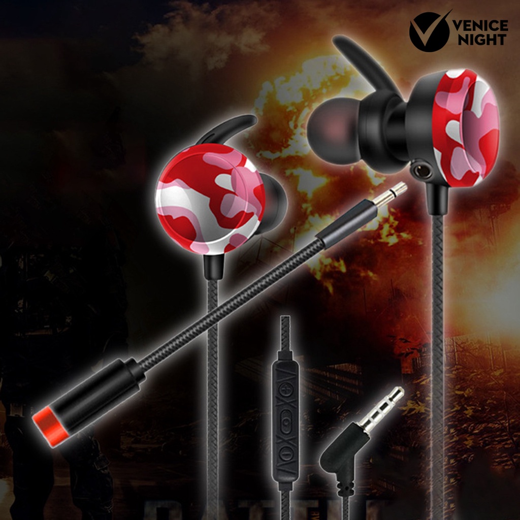 (VNEP) (Berkabel) GM-D8 Earphone Noise Reduction Earphone Dinamis yang Dapat Ditarik untuk Ponsel