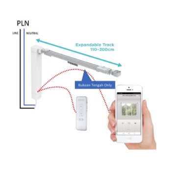 BARDI SMART Remote RF 433.92 Curtain Untuk Tirai Gorden Otomatis