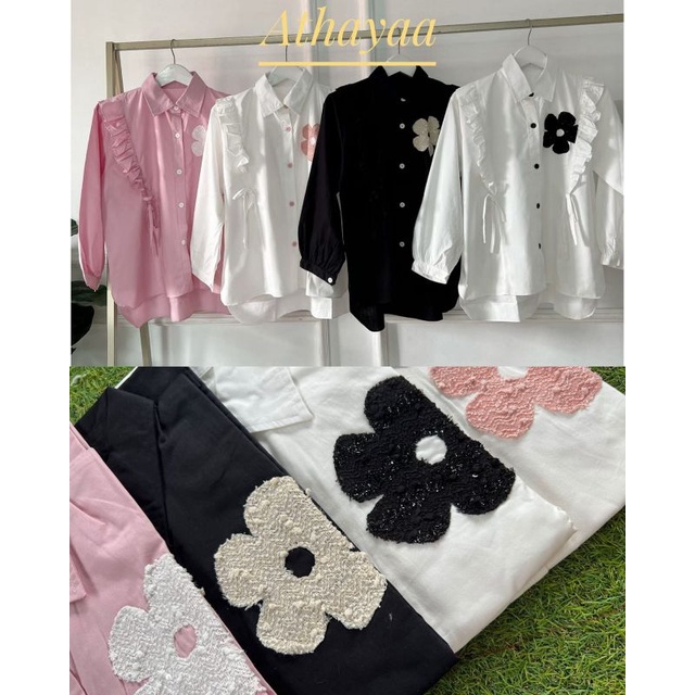 Kemeja Kaos Tunik Knit Athayaa triset original