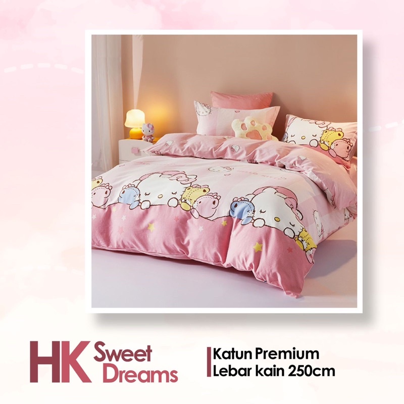 SPREI SPRINGBED KASUR 4kaki single bed rimpel /karet