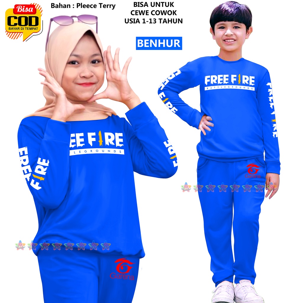 BISA COD&amp;GRATIS ONGKIR TM 00053 Setelan Anak FF, Setelan Olahraga Anak Cowo Cewe Setelan olahraga Training Sportswear Children Paling Tren &amp; Laris Terbaru