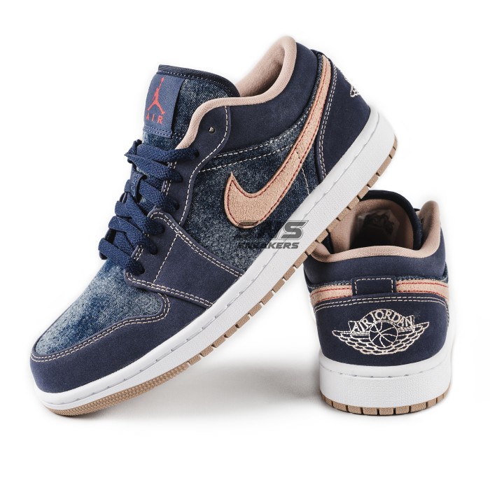 Nike Air Jordan 1 Low SE Denim 100% Original Authentic