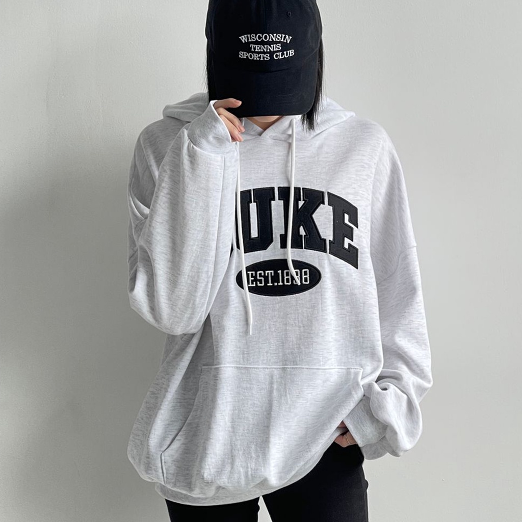 Hoodie Oversize Duke 1838 - Korean Style Sweatshirts Hodie Unisex - Bahan Fleece Lembut - Big Size L,XL,XXL