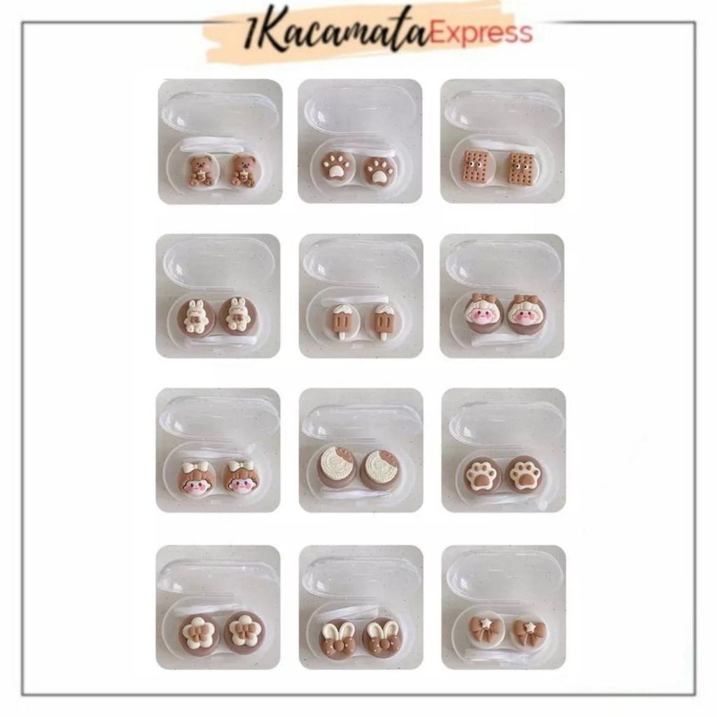 Tempat Kotak Case Softlens mini beruang