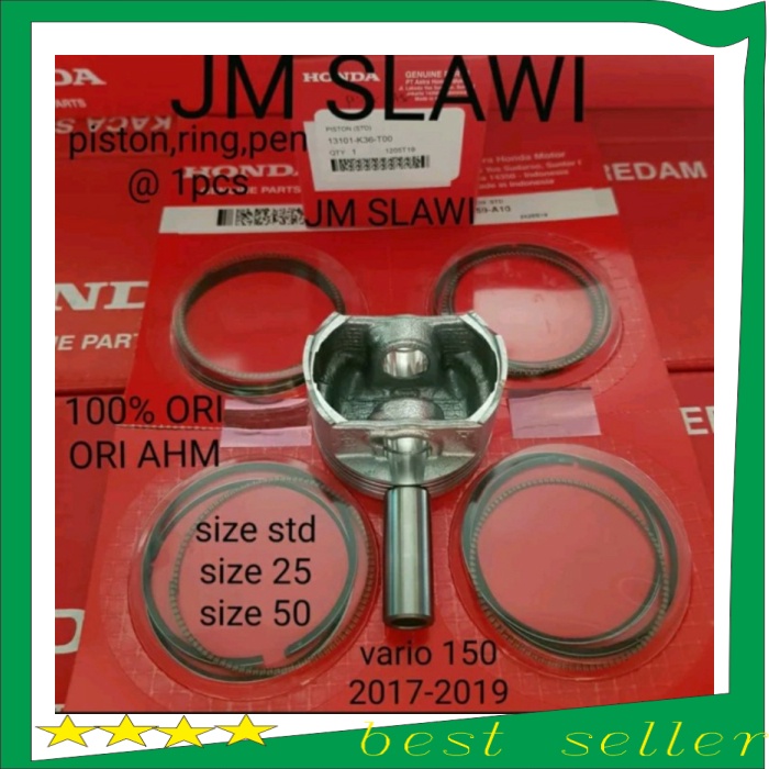 piston kit ring seher  seher vario 150 ori ahm