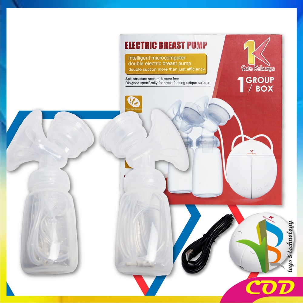 RB-C24 Pompa Asi Elektrik Otomatis 2 Botol Susu | Double Breast Pump Electric Automatic Breastpump