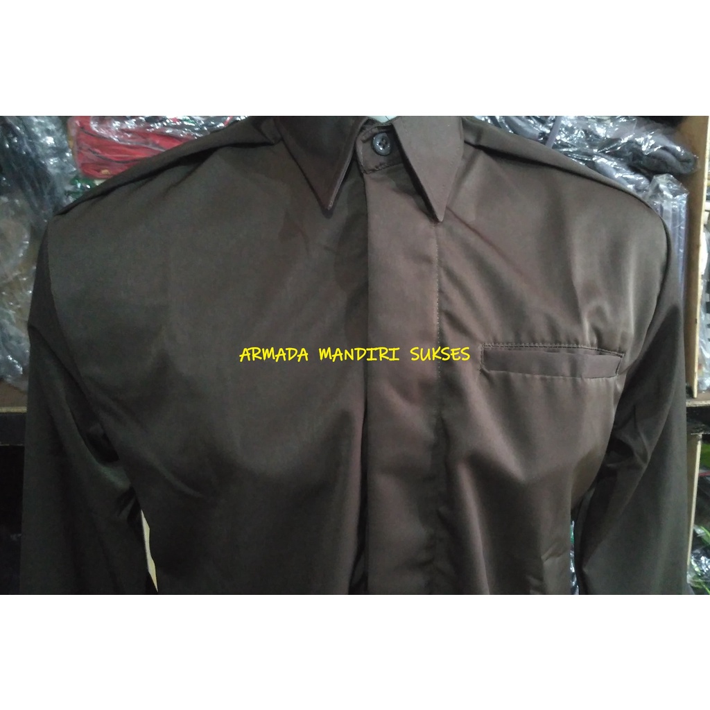 Seragam Safari Paspampres Coklat - Safari Paspampres Panjang Coklat