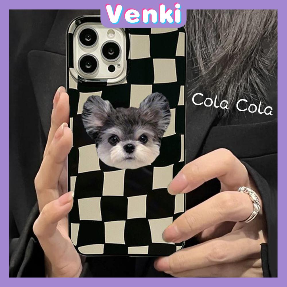 Case iPhone 14 Pro Max TPU Soft Case Cartoon Cute Dog Glossy Checkerboard Candy Case Camera Protection Shockproof For iPhone 14 13 12 11 Plus Pro Max 7 Plus X XR