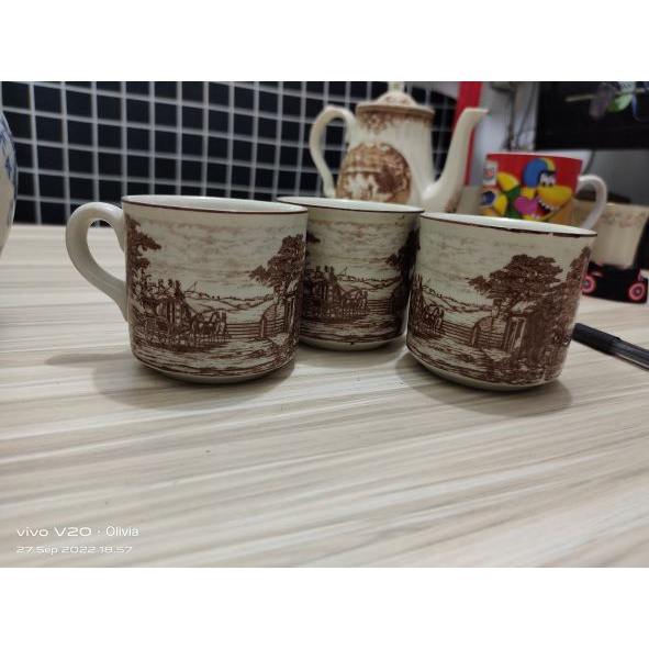 Cangkir Vintage Noritoki Keramik Kuno Jadul Antik