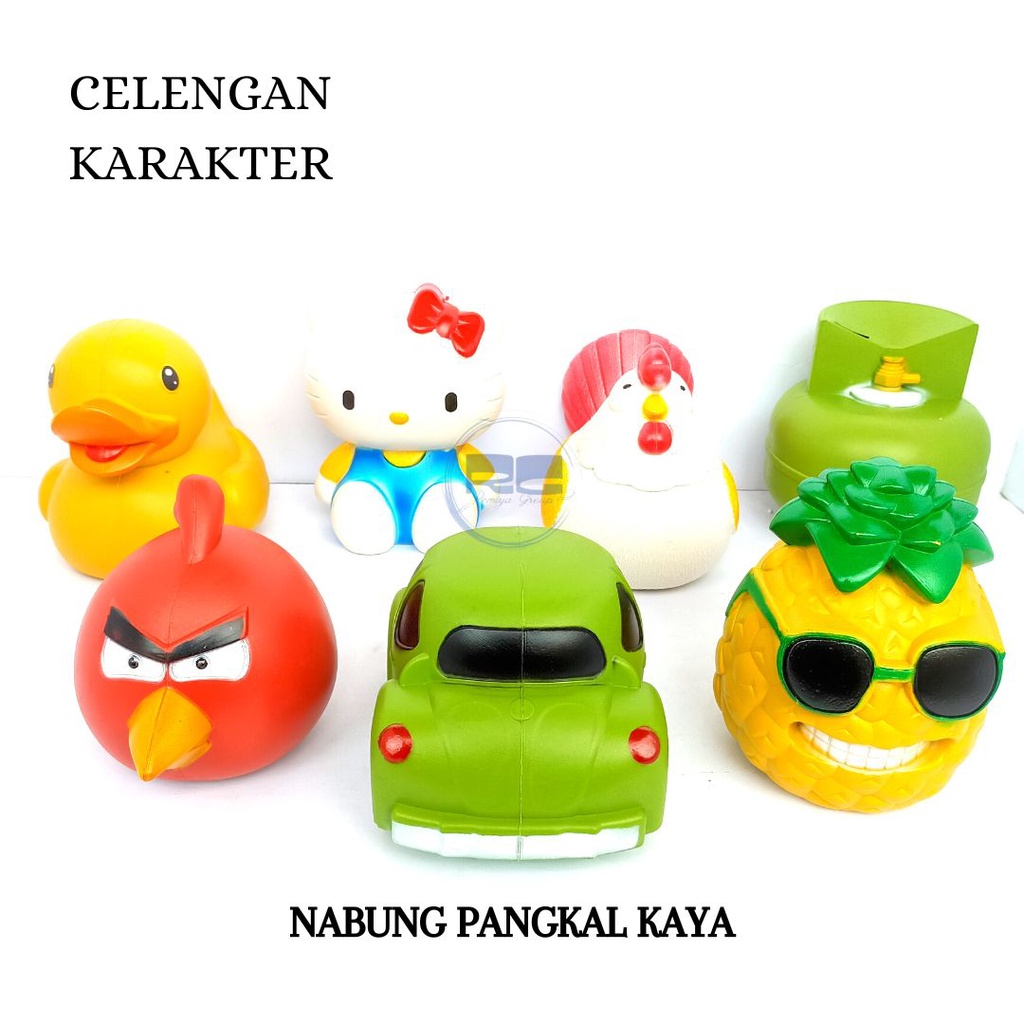 CELENGAN PLASTIK KARAKTER / CELENGAN KARAKTER /CELENGAN LUCU