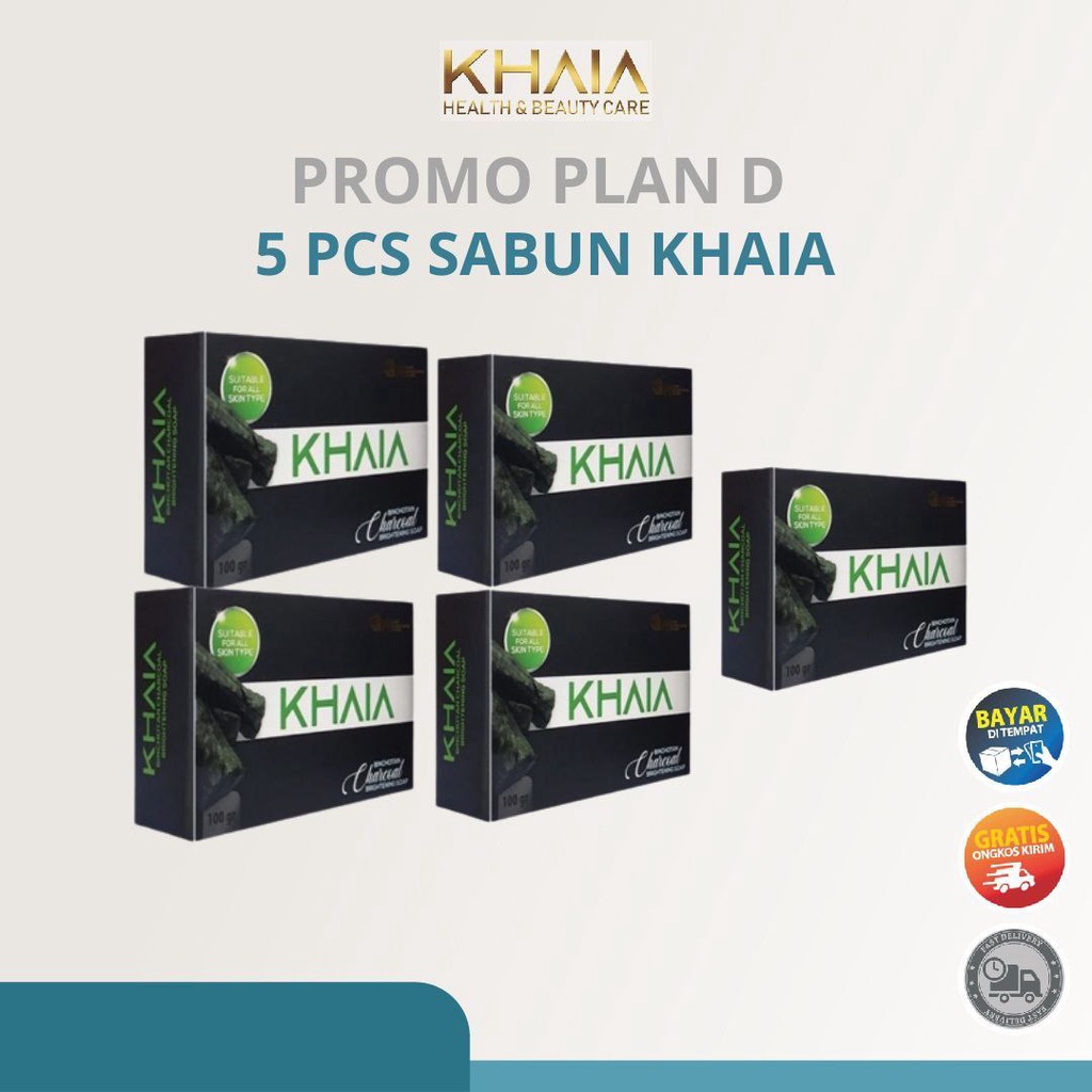 PAKET KHAIA Skincare Sabun Pembersih Wajah Khaia Binchotan Brightening Soap TIDAK DAPAT PIN