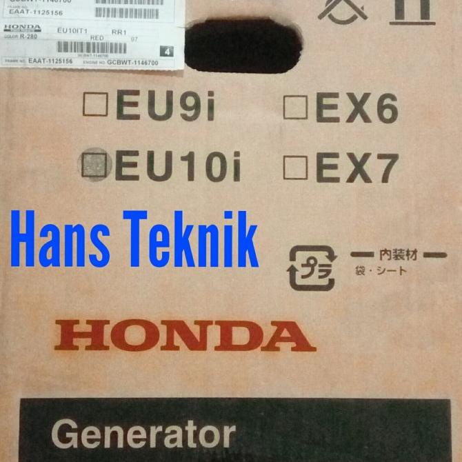 Genset Silent Honda Eu 10 I Generator Listrik 1Kva Eu10I Original