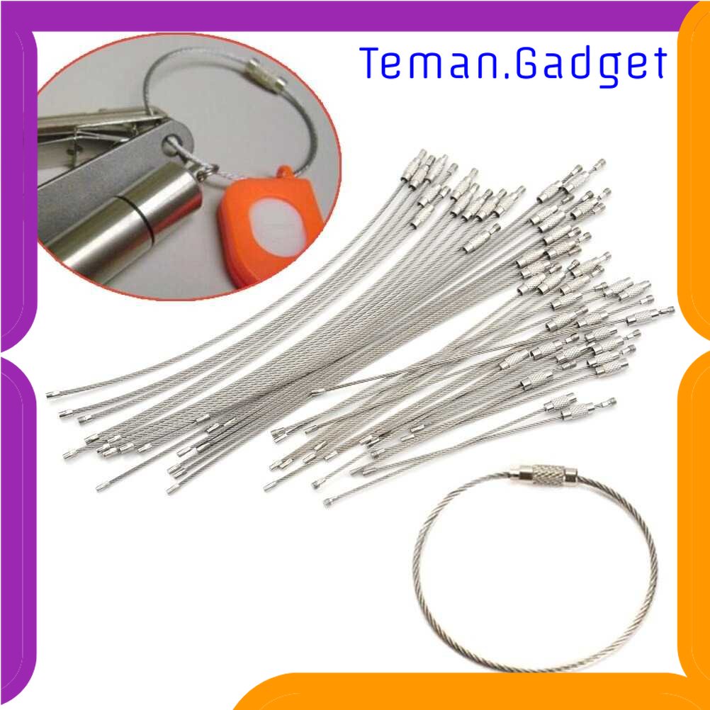 TG-TRV Tegoni Gantungan Kunci Tali Kawat Stainless Steel Wire Ring Rope - T1