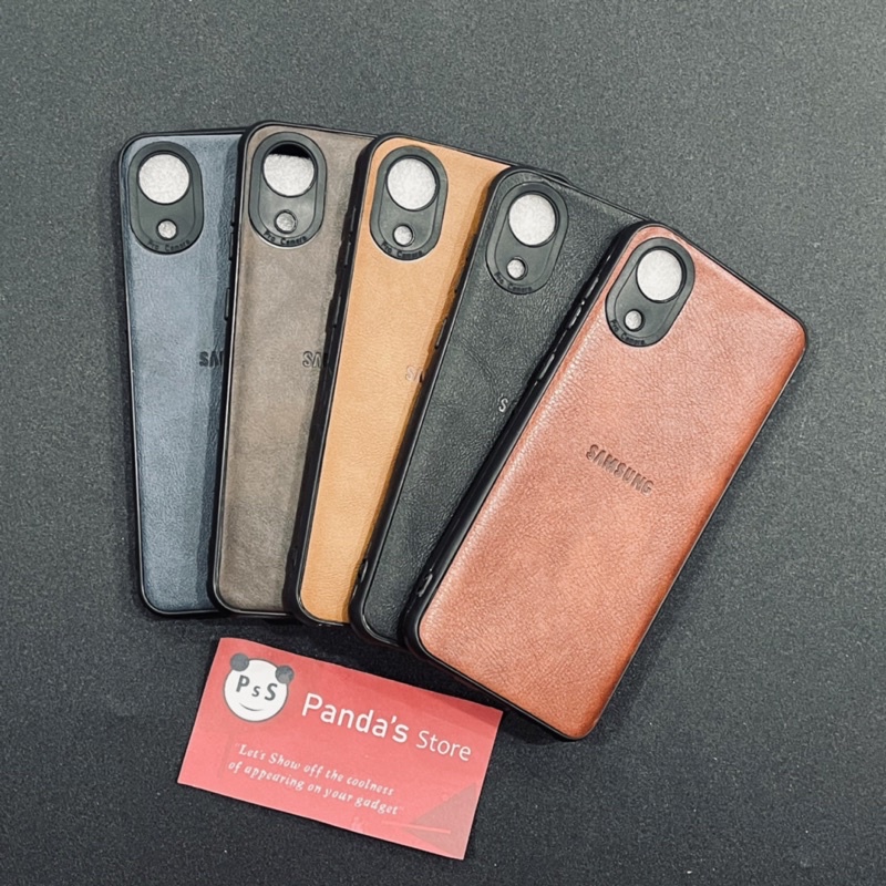 Leather Case Samsung A03 Core Softcase Kulit Elegan Casing Slim Fit