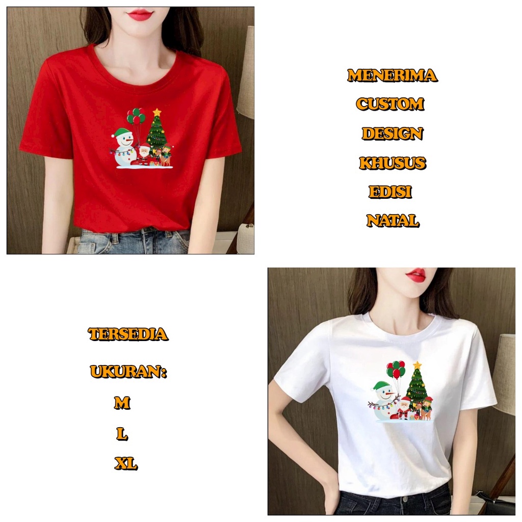 ALIPIO FASHION - BAJU OBLONG CWE MERRY X-MAS SANTA CLAUS / fashion wanita / baju wanita / kaos wanita / edisi natal / keren