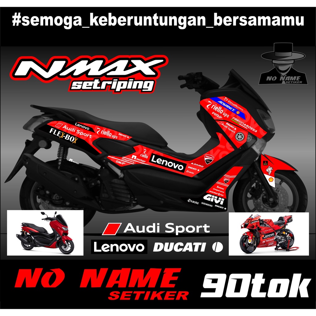 Striping Nmax variasi DUCATI GP (90tok) 2015 2016 2017 2018 2019 2020 2021 stiker sticker setiker