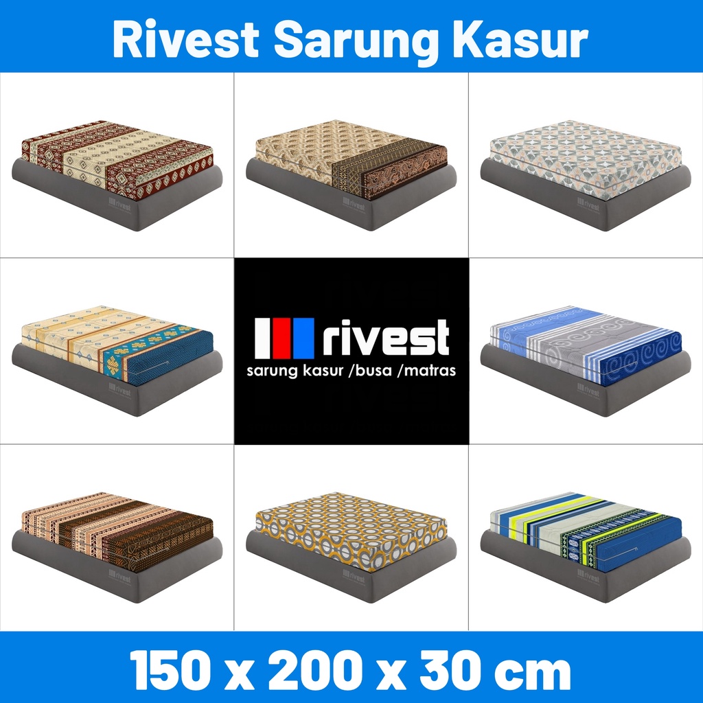 Rivest Sarung Kasur 150 x 200 x 30 - Sprei Resleting