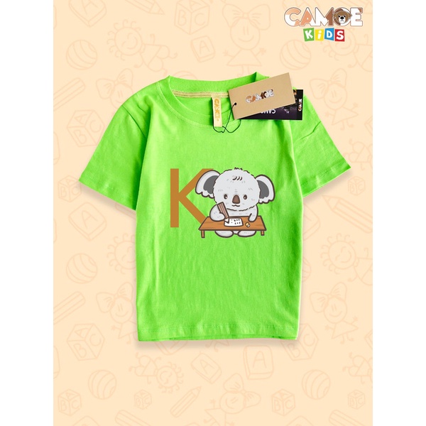 Baju kaos anak kids Premium Huruf Alphabet K Binatang Animal Koala