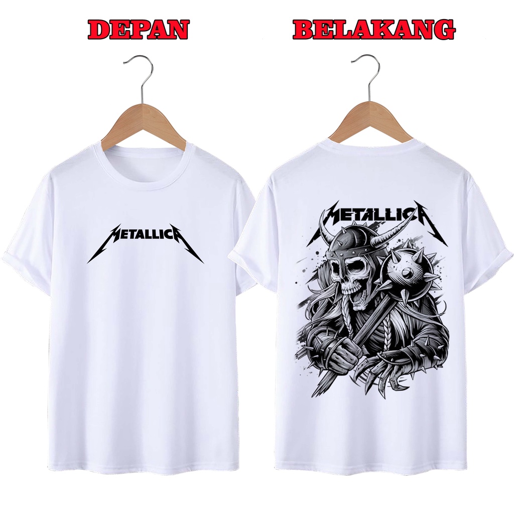 KAOS DISTRO UNISEX (PRIA DAN WANITA) TERBARU, KAOS JUMBO METALICA