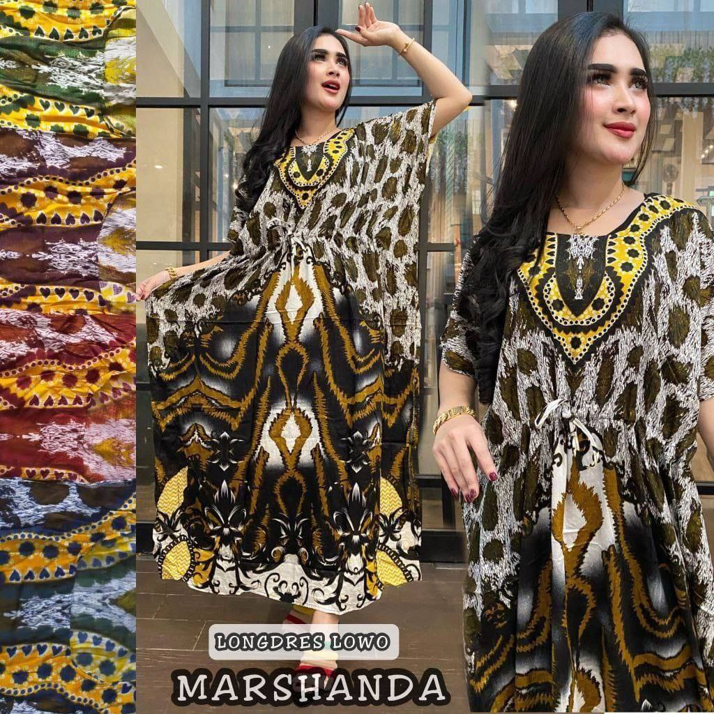 Daster Panjang Jumbo Kelelawar Wanita Kekinian Bahan Rayon Longdress Lowo LD 120